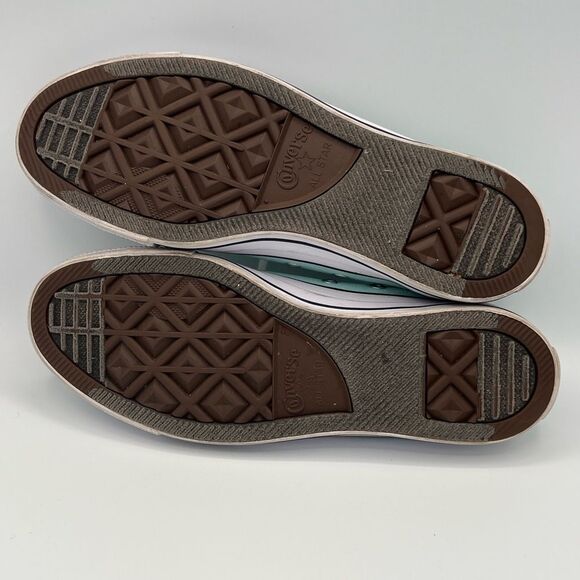 Converse Light Aqua/Turquoise Double Tongue Low Top Canvas Shoes W10 - Picture 5 of 7